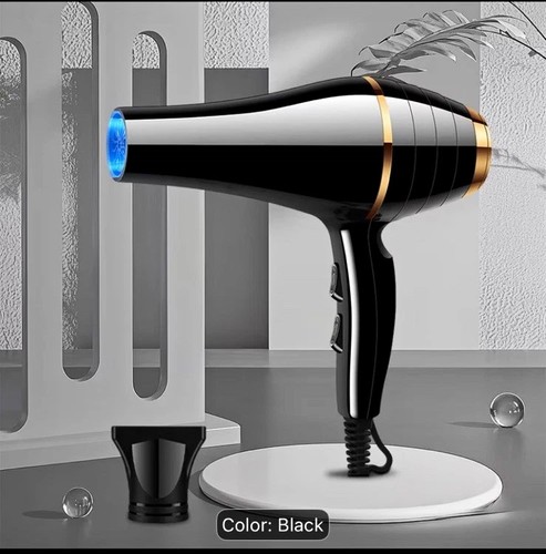 Black electric hair dryer - electric, with