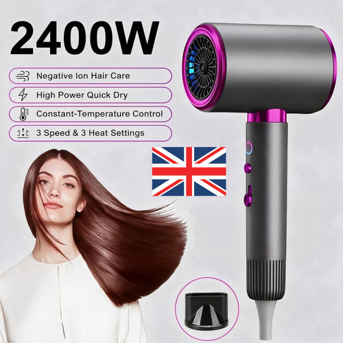2400w negative ion hair dryer - negative,