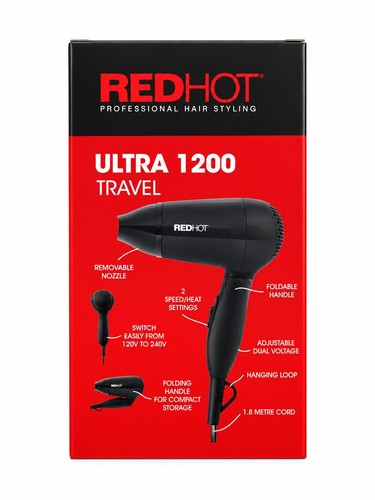 Redhot ultra 1200w travel - travel, hair