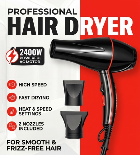 2400w professional hair dryer - 2400w,